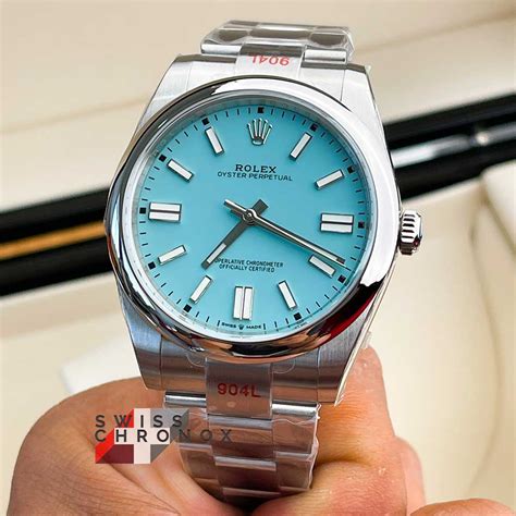 Rolex turquoise blue oyster